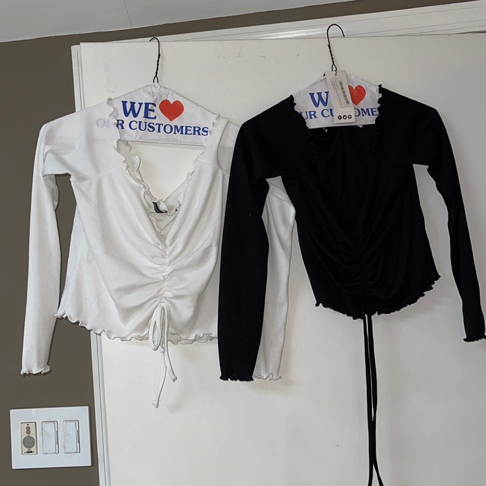 White and black crop top - you get both!